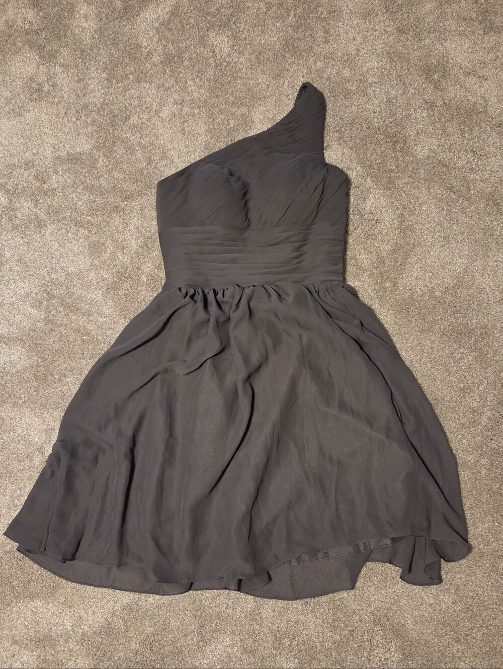 Women's One-Shoulder Gray Cocktail Dress
